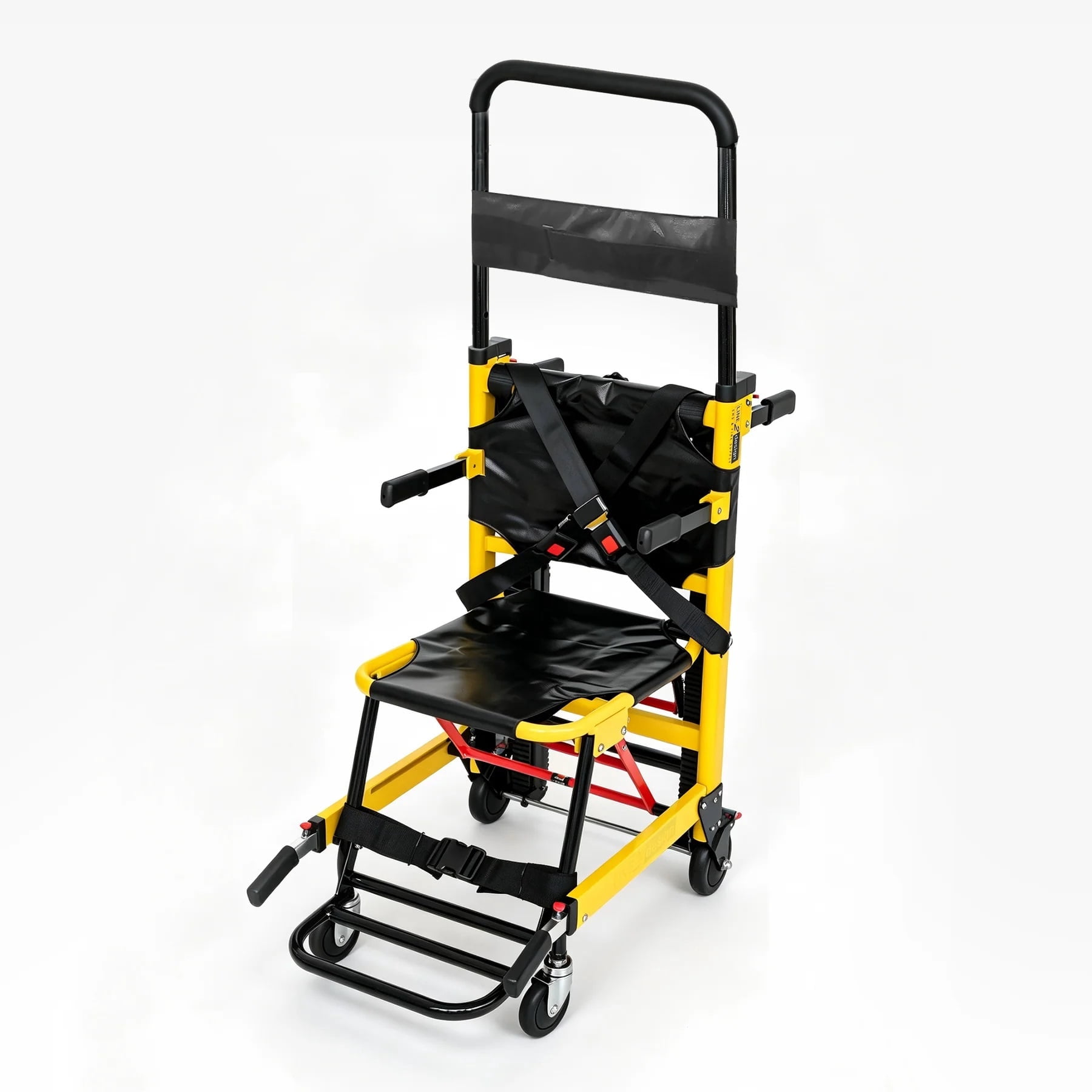 LINE2design-USA-Mobility Stair Chair, Emergency Evacuation Chair, 400 lb Capacity, Foldable, Manual Track, USA - Yellow