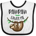 thumbnail image 3 of Inktastic Pawpaw Loves Me Cute Sloth and Baby Boys or Girls Baby Bib, 3 of 4
