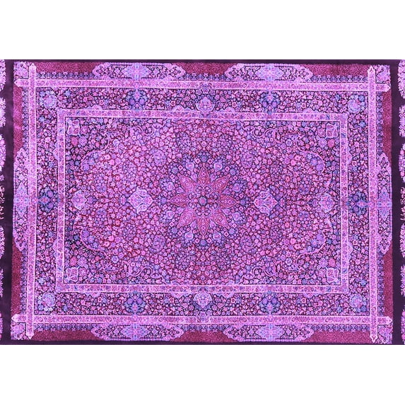 Ahgly Company Indoor Rectangle Persian Purple Traditional Area Rugs, 8' x 10'