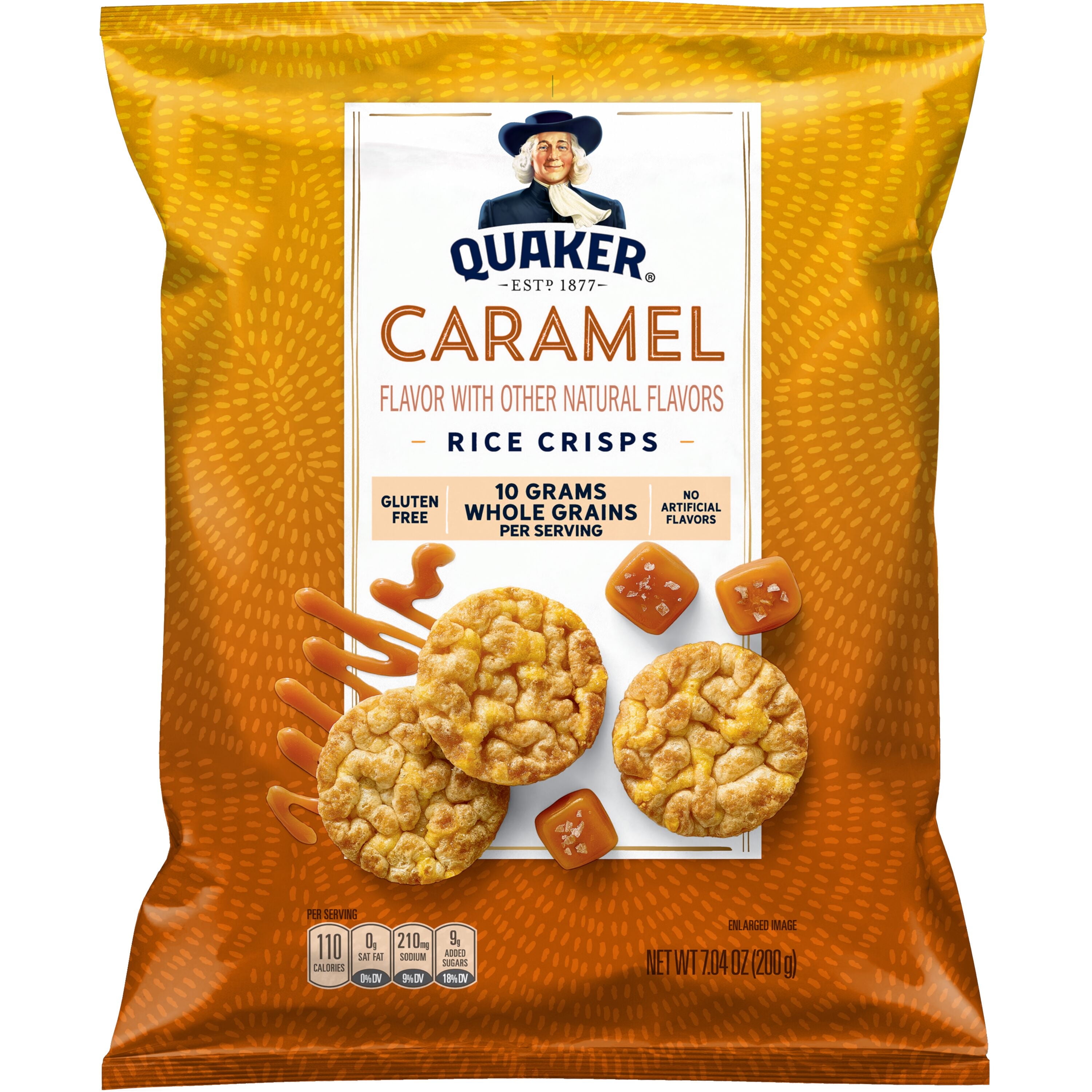 (6 pack) Quaker Caramel Flavored Rice Crisps 7.04 oz Bag