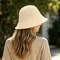 thumbnail image 3 of SGMVNU Sun Hat for Women Summer Straw Beach Hats Floppy Crochet Hat Travel Bucket Hat Foldable Packable, One Size, Beige, 3 of 7