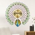 thumbnail image 3 of Large Peacock Wall Clock, Metal Silent Wall Clock, Large Indoor Wall Art for Living Room, Home Decor 28 inch 70 cm, 3 of 5