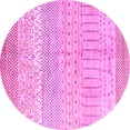 thumbnail image 1 of Ahgly Company Indoor Round Oriental Pink Modern Area Rugs, 5' Round, 1 of 4