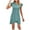 Green, variant on Busydd Pajamas for Women Ruffle Sleeve Round Neck Nightdress Casual Solid Color Nightgown Comfort Sleepwear