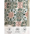 thumbnail image 6 of Sheer Curtains 54 Inch Length 2 Panels Set for Kitchen, Boho Flowers Semi Sheer Curtains for Windows, Farmhouse Abstract Geometric Patterned Voile Window Treatments Rod Pocket Curtain, 6 of 7