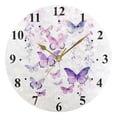 thumbnail image 5 of Butterflies Flowers Floral Black 10 inch Wall Clocks Non Ticking Easy to Read Battery Decorative for Home Bathroom Kitchen Bedroom Living Room, 5 of 8