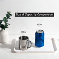 thumbnail image 2 of Tazas de café IMEEA para acampar, 300 ml, acero inoxidable, juego de 2, 2 of 9