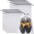 thumbnail image 3 of 10× Large Clear Shoe Bag Storage Transparent for Travel w/ Rope 12×16in Portable, 3 of 7