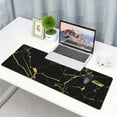 thumbnail image 2 of Large Mouse Pad Gaming with Stitched Edges, Extra Big Mousepad Non-Slip Base XXL Long Desk Mat for Gamer, Office & Home, 31.5 x 11.8 in,Marble Desk Accessories-Black Marbling, 2 of 6