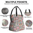 thumbnail image 3 of Pioneer Flower Floral Print Pattern Drawstring Lunch Bag Women - Drawstring Lunch Bag Insulated for Work Office - Stain-Resistant Large Lunchbags for Women with Multi-Pockets, 3 of 6