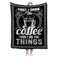 thumbnail image 2 of Coffee Blanket Gifts for Girls Boys Soft Warm Plush Coffee Cafe Throw Blanket Flannel Fleece Fuzzy Coffee Blanket for Kids Lover Bed Couch Living Room Decor 50"X40", 2 of 4