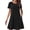 Black, variant on Summer T-Shirt Dress for Women Casual Round Neck Short Sleeve Solid Color with Pockets Loose Fit Basic Tank Dress, Blue S