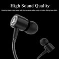 thumbnail image 3 of PTM D1 3.5mm Wired Headphones Portable In-ear Earphones Metal Headsets Universal Line Control Adjustment With Mic for Mobile Phone Tablet, 3 of 7