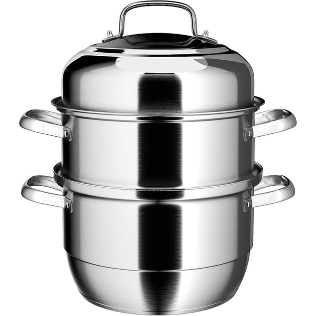 VENTION Steamer Pot 30 cm, Food Steamer 3 Tier, Steam Pot Stainless Steel