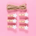 thumbnail image 2 of 100pcs 3.5cm Wood Clip Clamp Photo Mini Clip Star Shape Message Note Memo Clip (White), 2 of 8