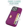 thumbnail image 3 of Smartish iPhone 12 Pro Max Wallet Case - Wallet Slayer Vol. 2 [Slim Protective Kickstand] Credit Card Holder (Silk) - Purple Reign, 3 of 8