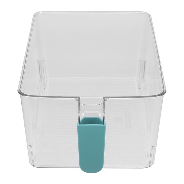 Contenedor de almacenamiento para refrigerador, caja de almacenamiento de alimentos transparente para refrigerador, diseño con asa, organizador para refrigerador