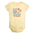 thumbnail image 2 of iDzn Your RX of Cuteness is Filled Funny Rompers For Babies, Newborn Baby Unisex Bodysuits, Infant Jumpsuits, Toddler 0-24 Months Kids One-Piece Oufits, 2 of 5