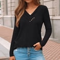 thumbnail image 4 of SUNBS Long Sleeve Shirts for Women Tunic V Neck Button Top Dressy Casual Business Blouses, 4 of 9