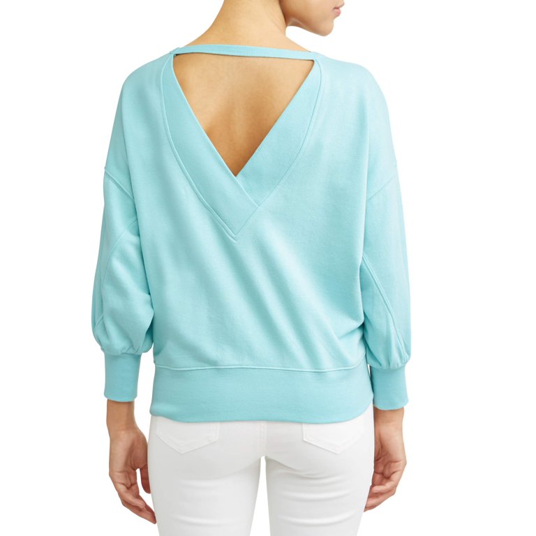 Women's Open Back Sweatshirt - Walmart.com