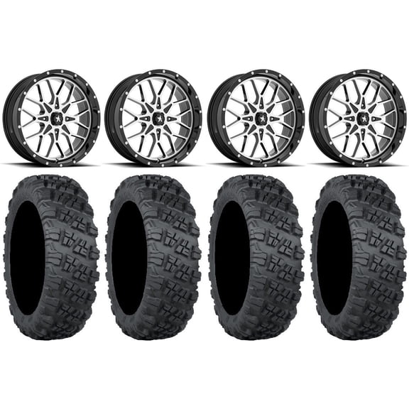 MSA Portal 20" Wheels Machined 35" Versa Cross V3 Tires Kawasaki Teryx Mule