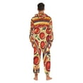 thumbnail image 6 of Delicious Original Pepperoni Pizza Adult Onesie Pajamas Slim Fit Christmas One Piece Suit Pjs for Women and Men Hooded Zipper, 6 of 7