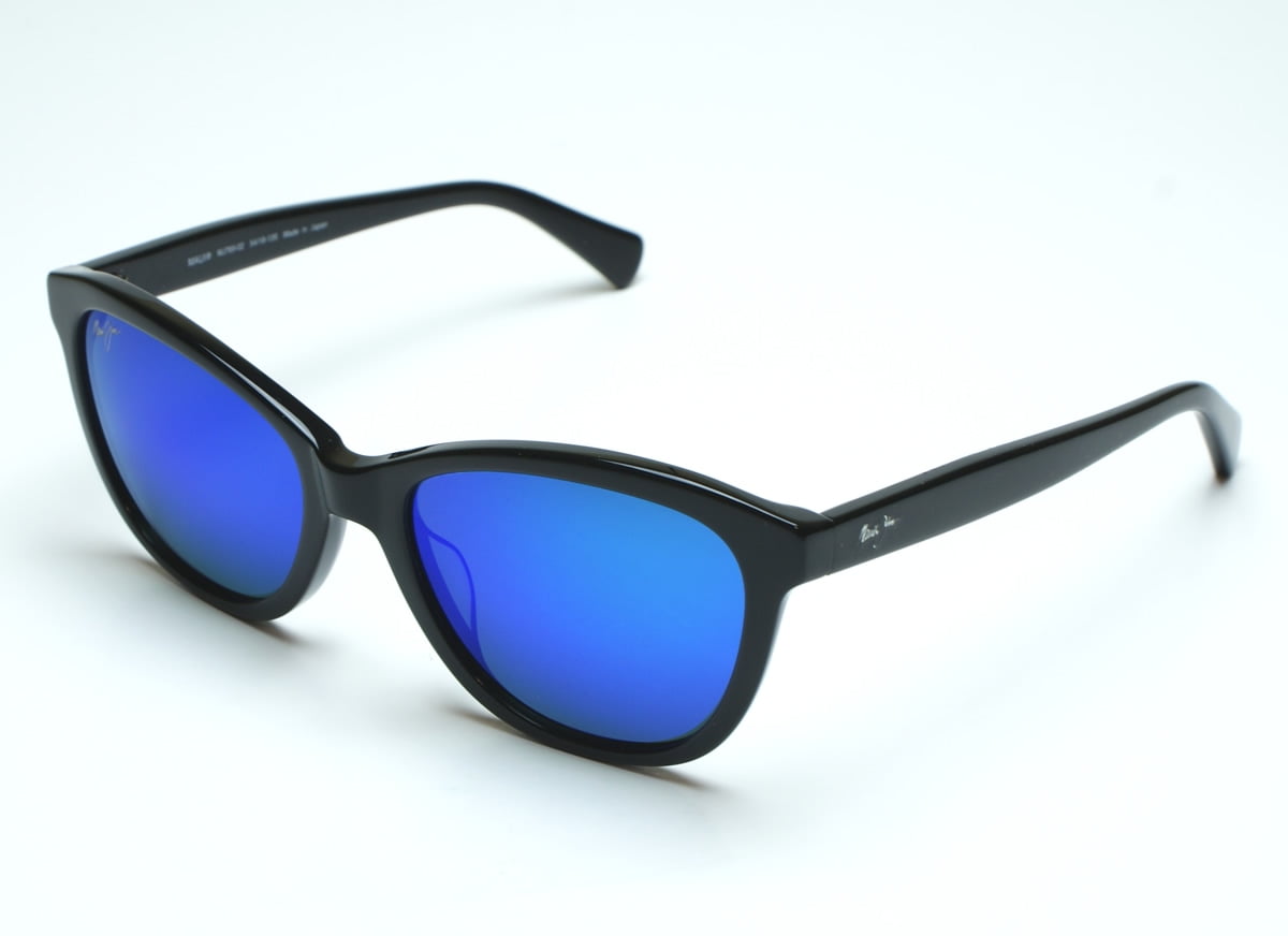 Maui Jim Canna B76902 Sunglasses Gloss Black/Blue Hawaii