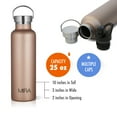 thumbnail image 4 of MIRA 25 oz Stainless Steel Vacuum Insulated Water Bottle | Keeps Your Drink Cold for 24 hours & Hot for 12 hours, Does Not Sweat | Large Capacity Sports Water Bottle with 2 Lids | 750 ml Champagne, 4 of 5