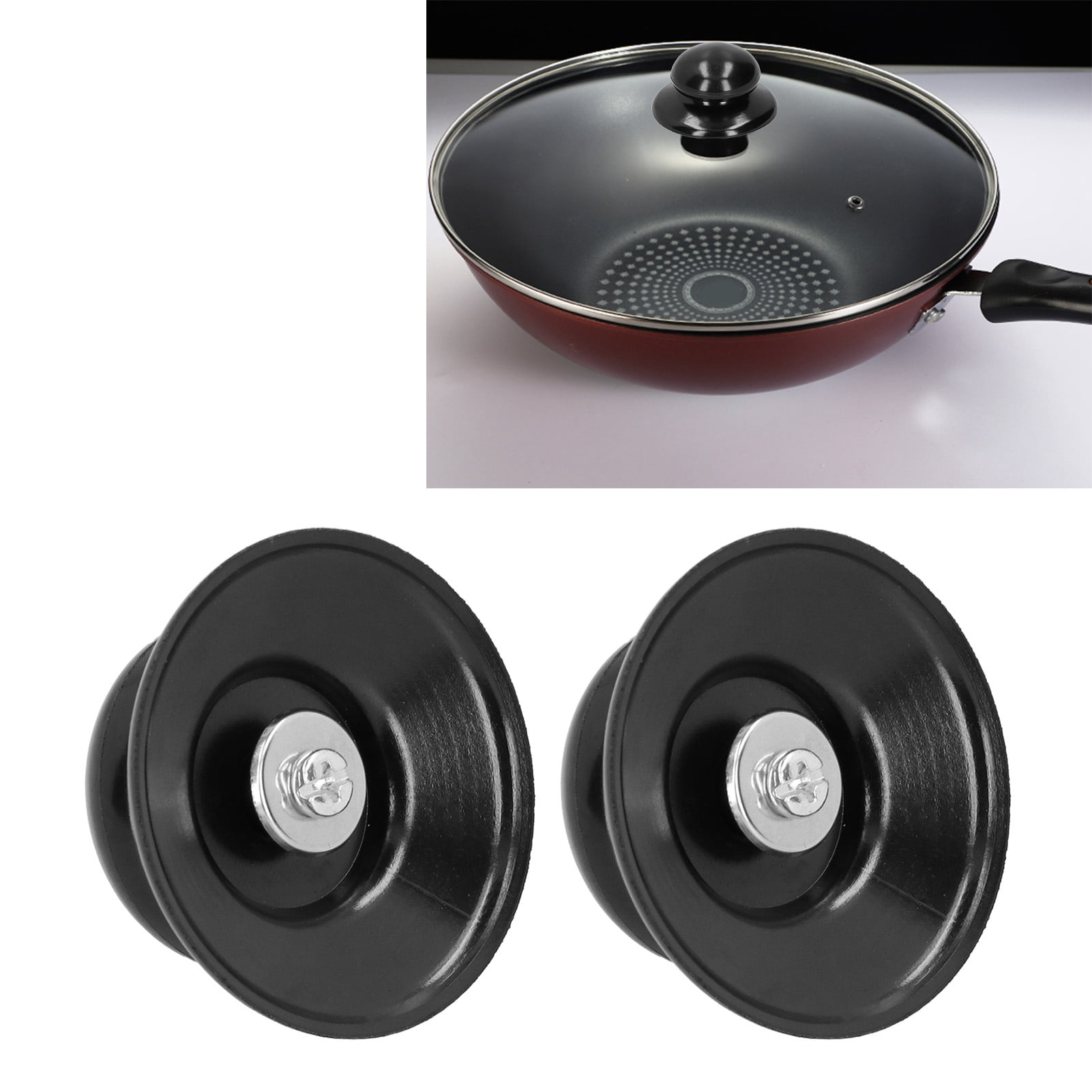 2X Kitchen Pot Lid Handle Knob Saucepan Round Slow Cooker Heat Resistant 