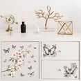 thumbnail image 4 of Rub on Transfer Decal Sticker for Furniture Craft Decor 6"x12" Peach Blossoms and Butterflies 3Pcs Waterproof UV DTF Transfer for Drawer Dresser Glass Porcelain Wood Plastic Window, 4 of 8