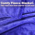 thumbnail image 3 of Clearance! Wearable Fleece Blanket with Sleeves for Adult Women Men, Super Soft Comfy Plush TV Blanket Throw Wrap Cover for Lounge Couch Reading Watching TV 73" x 51" Blue, 3 of 6