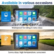 Carpuride CarPlay & Android Auto for Motorcycle, Music Sharing,IP67 Waterproof Gps Ips HD Screen,Light Sensor Car Accessories(502)