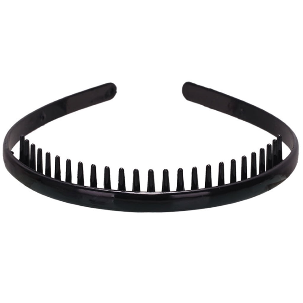 10 Navy Blue Color Plastic Smooth Headband Hair Band 8mm With Teeth