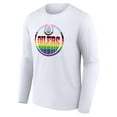thumbnail image 2 of Men's White Edmonton Oilers Team Pride Logo Long Sleeve T-Shirt, 2 of 3