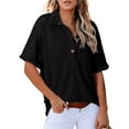 thumbnail image 2 of Cqxid525 Basic T Shirts for Women 2025 New Women's Knit Short Sleeve Tunic Shirts, 2 of 5