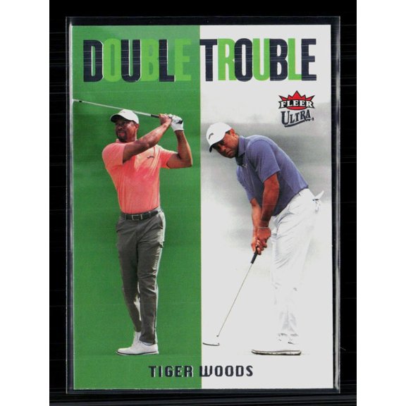 2026 Fleer Ultra Double Trouble Tiger Woods DT-1 Golf Card