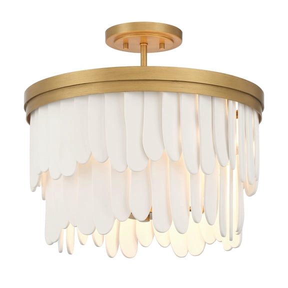 Minka Lavery 2076-870 Briscade 6 Light 18" Wide Semi-Flush Waterfall Ceiling Fixture -