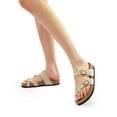 thumbnail image 4 of DREAM PAIRS Women's Casual Slide Sandals Cork Footbed with Adjustable Straps and Arch Support Flats, 4 of 6