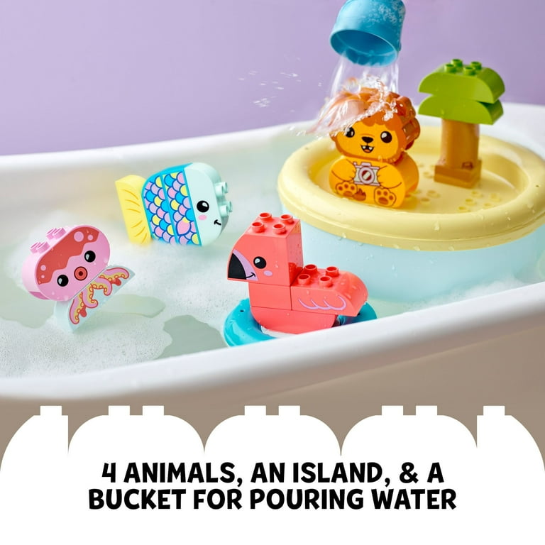 LEGO DUPLO Bath Time Fun Floating Animal Island 10966 Bath Toy for Babies and Toddlers 1.5 plus Years Old Baby Bathtub Water Toys Easy to Clean