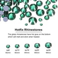 thumbnail image 2 of 1450 Pcs Strass Hotfix Cristales de Vidrio Gemas (Set SS6-SS30, Verde Oscuro), 2 of 6