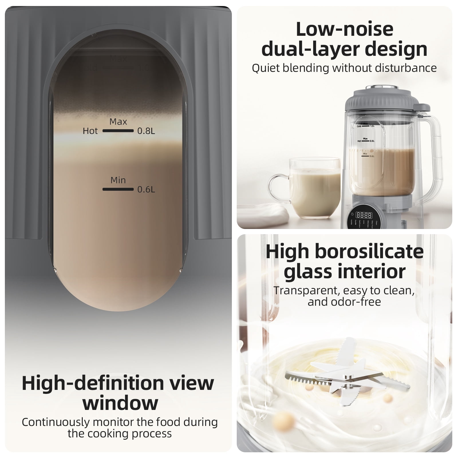 PAYISHO Nut Milk Maker,35oz(1000ml) Automatic Soy Milk Maker for Homemade Almond, Oat, Soy Milk, Plant-Based Milk and Non-Dairy Beverages 8 in 1, Milk Maker Machine with Delay Start/Self Clean