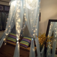thumbnail image 4 of Luz de cortina, 8 modos de luces LED de cadena para jardín, habitación de niñas, fiesta, decoración de ventanas y paredes MFZFUKR CPB-US-DYP872-1, 4 of 5