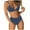 Navy, variant on LoyisViDion Women Swimsuits On Clearance Women Bandeau Padded Push Up Swimsuit Swimwear Beachwear Swimwear Bikini Set White 4(S)