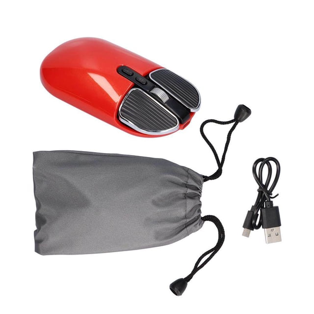 Rechargeable Wireless Mouse Mute Quiet Click Mouse Ergonomic Mouse 2.4G+BT5.1 Dual Module 800/1200/1600DPI Thin Desktop Shortcut Key for PC Laptop Notebook