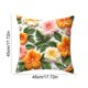 thumbnail image 3 of Funda de cojín bordada con estampado floral primaveral para sofá, silla y sillón | Funda de cojín de poliéster suave con cremallera invisible | Transpirable y lavable, 3 of 6
