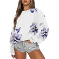 thumbnail image 1 of Mode Hoodies pour Femmes 2023 Col Rond Imprimé Pull Ample à Capuche Manches Longues Pull 50% de Réduction Costumes Halloween/noël, 1 of 5