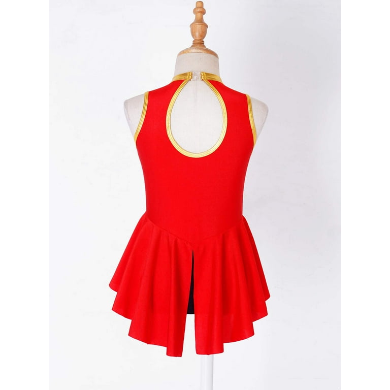 YEAHDOR Kids Girls Circus Ringmaster Costume Halloween Party Carnival Dance  Dress Leotard Dancewear Red 12 - Walmart.com