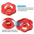 thumbnail image 3 of Uxcell Outside Faucet Handle Square Stem Hole 7x7mm, Cast Iron Faucet Round Wheel Handle with Screws Spacer, Red,2Pcs, 3 of 5