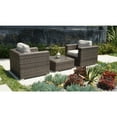 thumbnail image 3 of Living Source International 3-Piece Wicker / Rattan Seating Group in Brown, 3 of 5