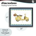 thumbnail image 4 of Stupell Industries Eclectic Yellow Vespa with Wavy Border Black Floating Frame Canvas Art, 21 x 17, by Lanie Loreth, 4 of 8